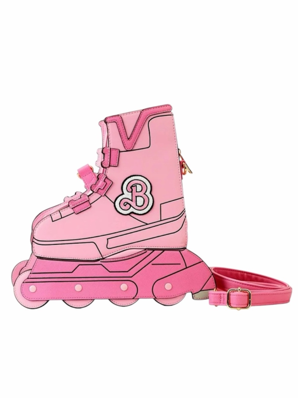 Loungefly New Barbie The Movie AMC Exclusive Roller Skate Pink Crossbody Bag